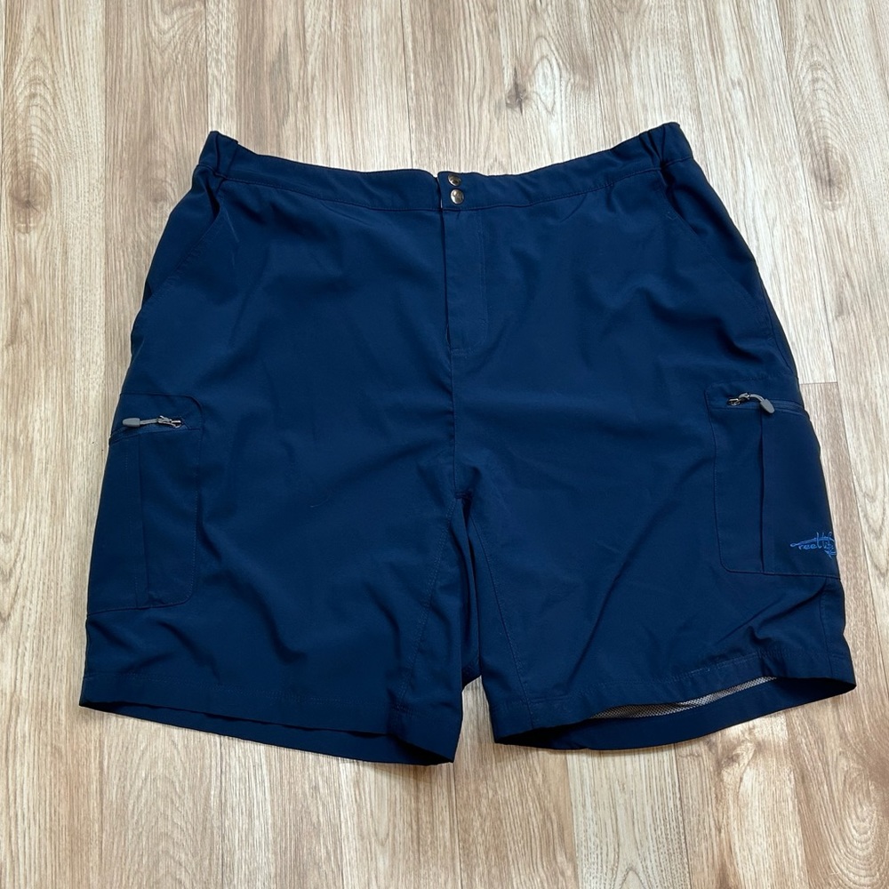 Reel Life Blue Hybrid Cargo Lightweight Fishing Hiking Swim Shorts XXL